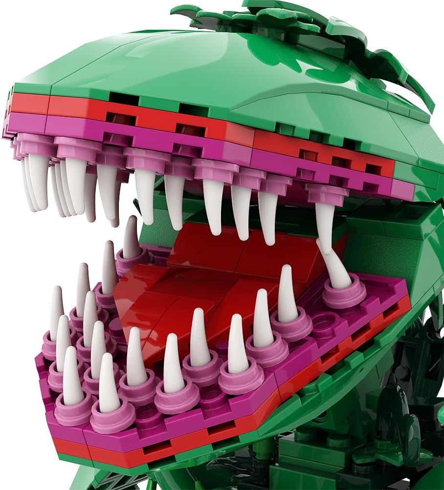 Audrey 2 Piranha Plant Building Toys Compatible with Lego Sets, Little Shop of Horrors Flowers Cannibal with Openable Mouth Building Blocks, Gift for TV Fans Halloween Christmas Kids Ages 8+