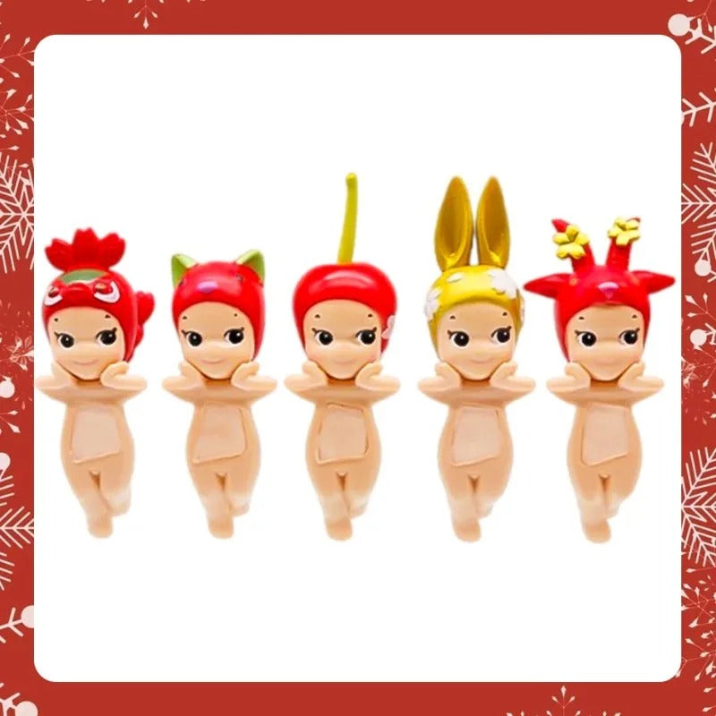Christmas Angel Winter Series 12 Piece Series Mini Mysterious Blind Box Doll Car mounted Model Decorative Holiday Gifts