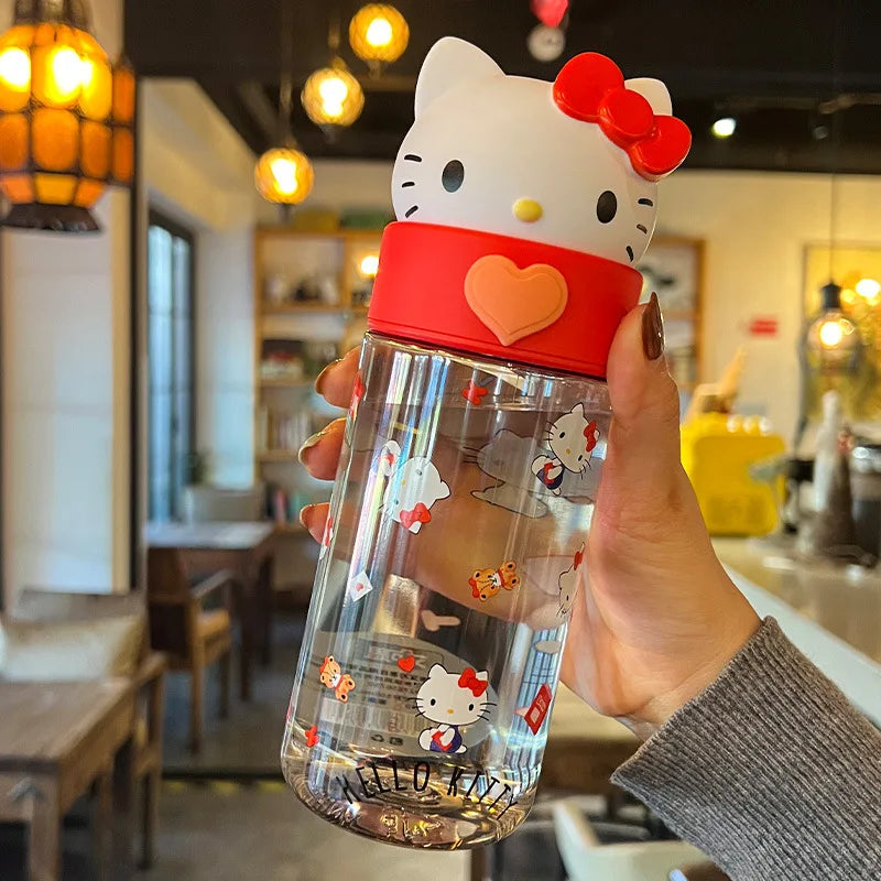 Trendy Desgin Children Cup Summer Cartoon Cute Girl's Plastic Water Kettle Large Capacity Kids Portable Straight Drink Cup