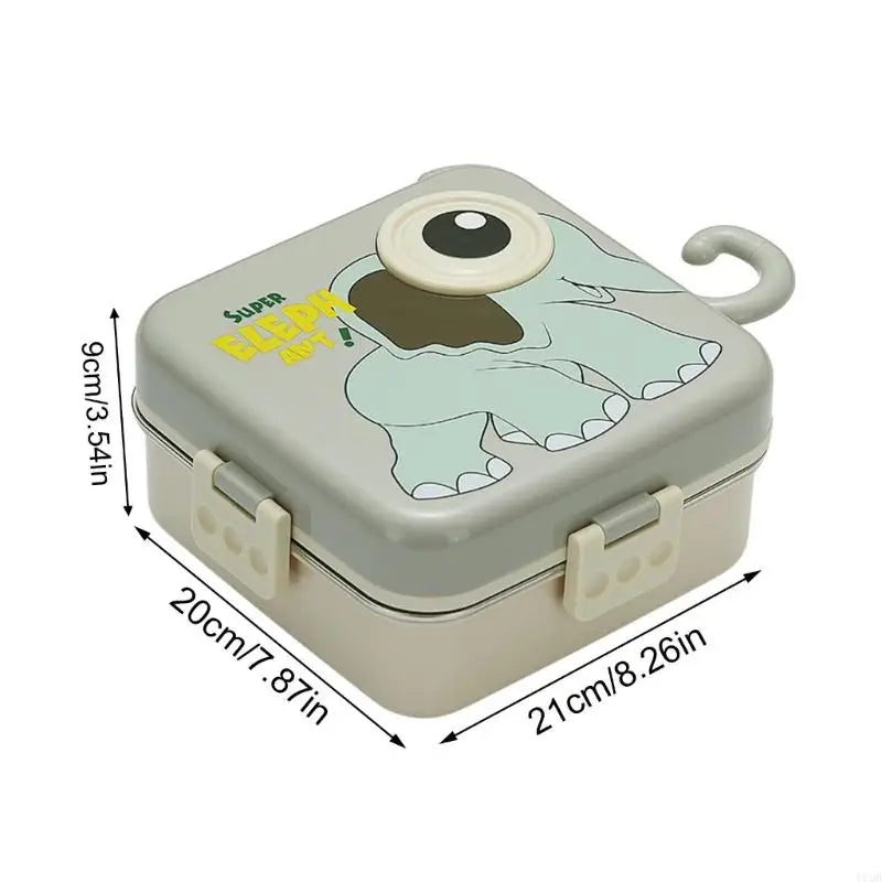 304 stainless steel children's lunch box, 3-section bento box, cartoon three student bento box