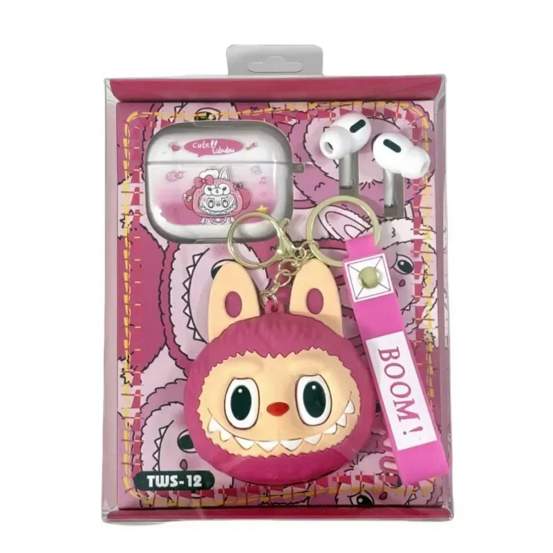 TWS-12 Raab new Bluetooth headset cute doll pendant long battery life leisure ear.