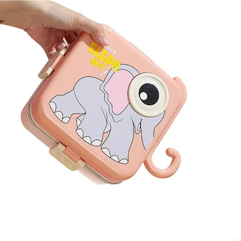 304 stainless steel children's lunch box, 3-section bento box, cartoon three student bento box
