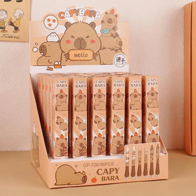 Smooth Writing Pens 0.5mm Ink Pens Writing Gel Pens Fine Point Quick Drying Capybara Themed Gel Pens For Writing Drawing 1PCS