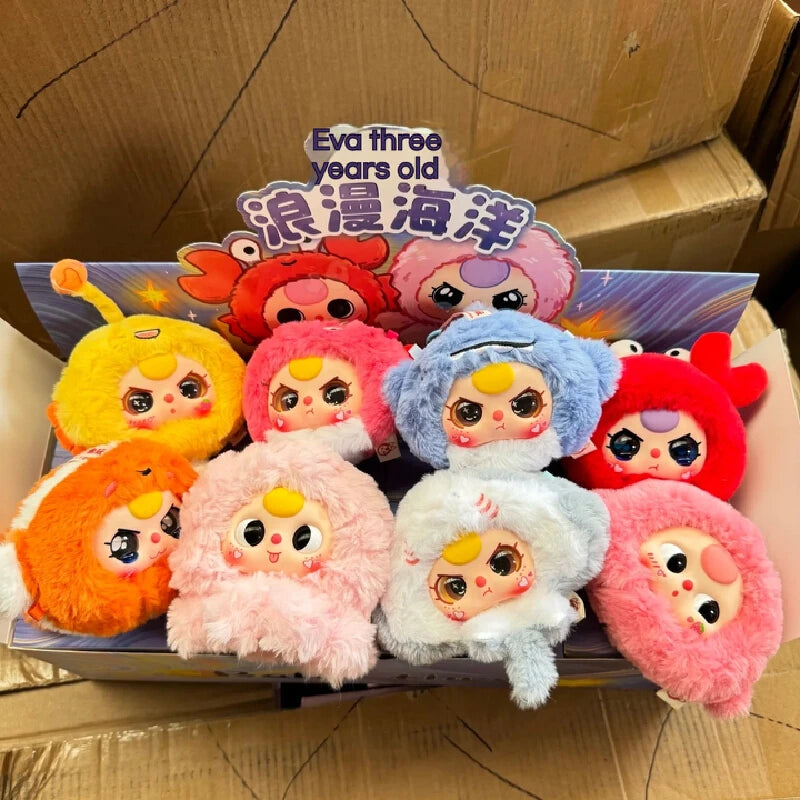 New Genuine Baby Three Ocean Series Mystery Blind Box Tide Play Vinyl Doll Kawaii Decorative Pendant Box Toy Collectible Gifts