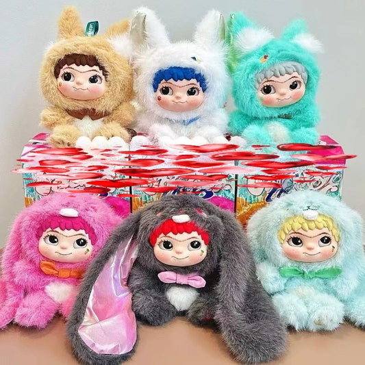 Fashion Small Gift Toy Blind Box Plush Pendant Wakuku Fox Rabbit Prank Diary Series Girl Gift Cute Accessory Mysterious Box