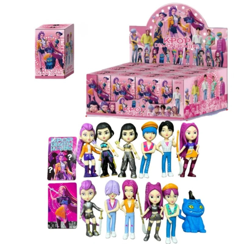 Anime KPop Demon Hunters Blind Box HUNTRIX SAJA BOYS RUMI MIRA ZOEY Derpy Tiger Action Figure Model Doll Toy Mystery Decor Gift