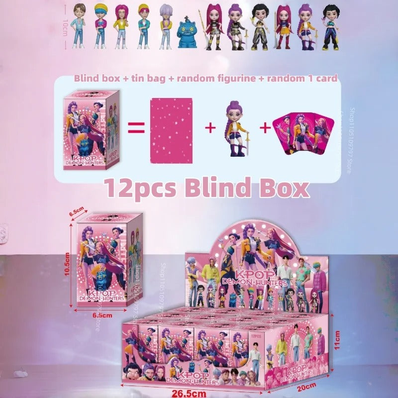Anime KPop Demon Hunters Blind Box HUNTRIX SAJA BOYS RUMI MIRA ZOEY Derpy Tiger Action Figure Model Doll Toy Mystery Decor Gift