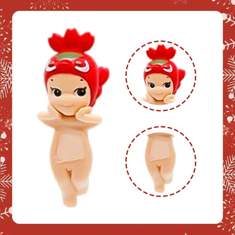 Christmas Angel Winter Series 12 Piece Series Mini Mysterious Blind Box Doll Car mounted Model Decorative Holiday Gifts