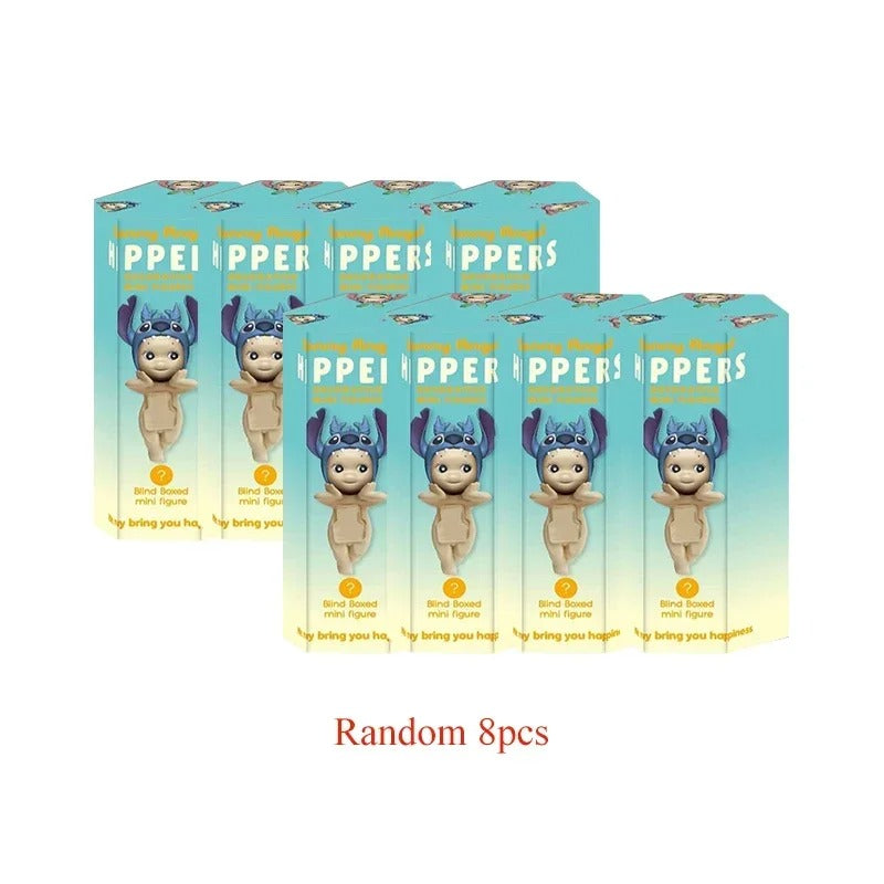 Sonny Angel 12PCS Stitch Kawaii Anime Cartoon Collection Mini Character Decorations Cute Doll Kids Toys Birthday Christmas Gift