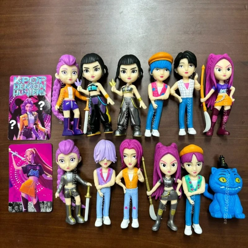 Anime KPop Demon Hunters Blind Box HUNTRIX SAJA BOYS RUMI MIRA ZOEY Derpy Tiger Action Figure Model Doll Toy Mystery Decor Gift