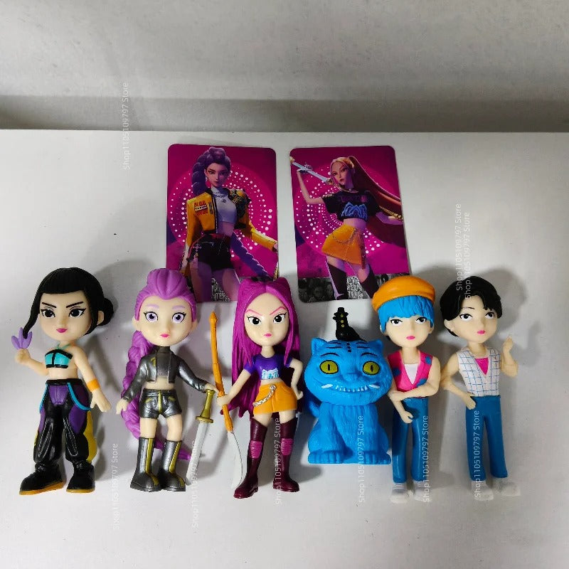 Anime KPop Demon Hunters Blind Box HUNTRIX SAJA BOYS RUMI MIRA ZOEY Derpy Tiger Action Figure Model Doll Toy Mystery Decor Gift