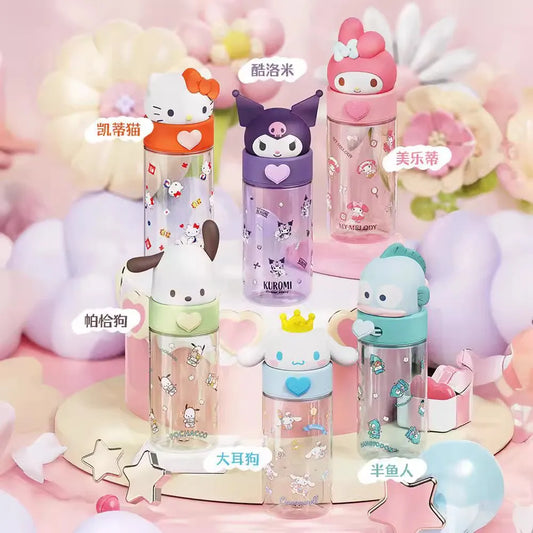 Trendy Desgin Children Cup Summer Cartoon Cute Girl's Plastic Water Kettle Large Capacity Kids Portable Straight Drink Cup