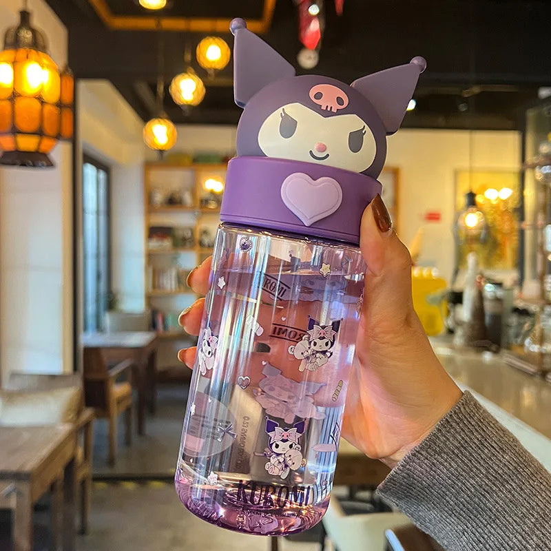 Trendy Desgin Children Cup Summer Cartoon Cute Girl's Plastic Water Kettle Large Capacity Kids Portable Straight Drink Cup