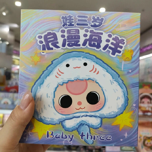 New Genuine Baby Three Ocean Series Mystery Blind Box Tide Play Vinyl Doll Kawaii Decorative Pendant Box Toy Collectible Gifts