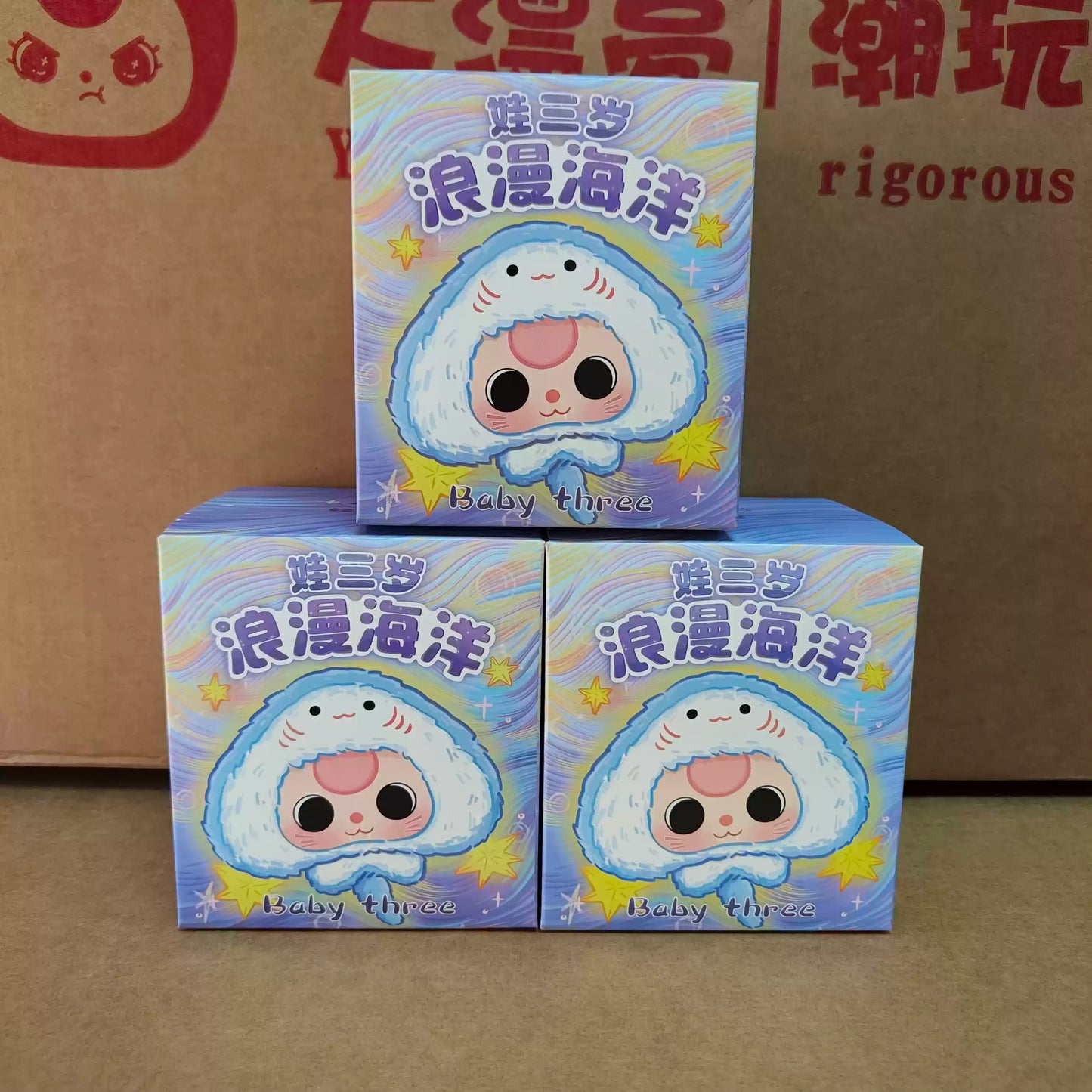 New Genuine Baby Three Ocean Series Mystery Blind Box Tide Play Vinyl Doll Kawaii Decorative Pendant Box Toy Collectible Gifts