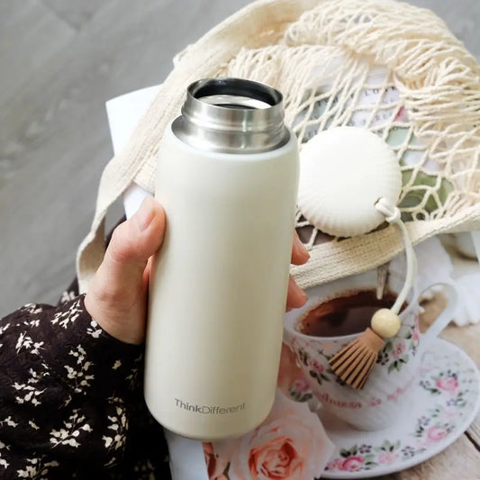 400ml/250ml Creative Thermos Mug With Rope Cute Portable Stainless Steel Vacuum Flask Girl Student Thermal Water Bottle Tumbler
