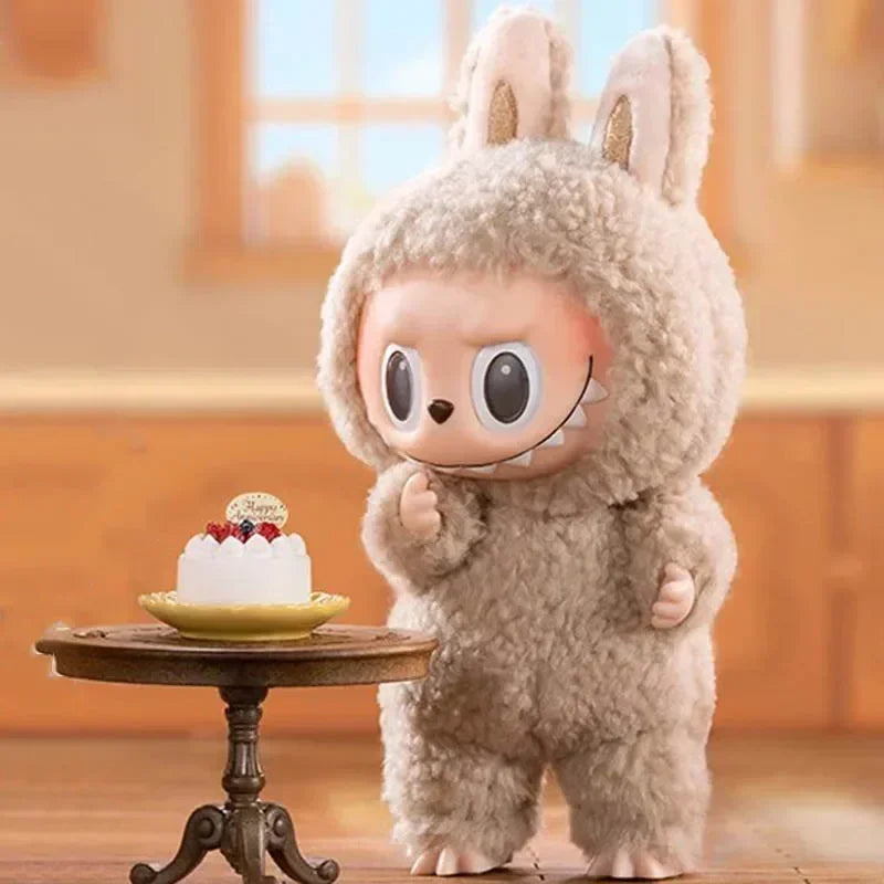 LABUBU THE MONSTERS-excitante Macaron vinilo cara sorpresa caja misteriosa caja ciega juguetes Kawaii Anime figura de acción Caixa