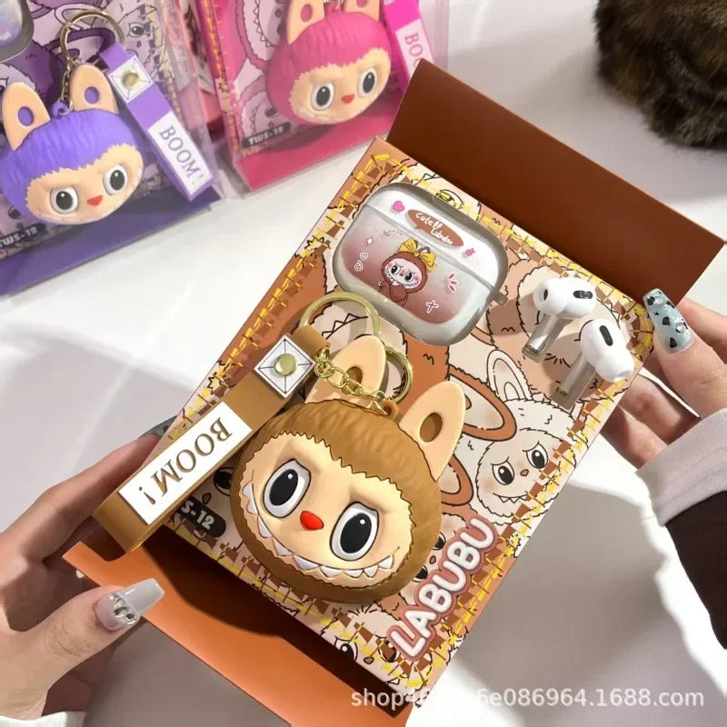 TWS-12 Raab new Bluetooth headset cute doll pendant long battery life leisure ear.