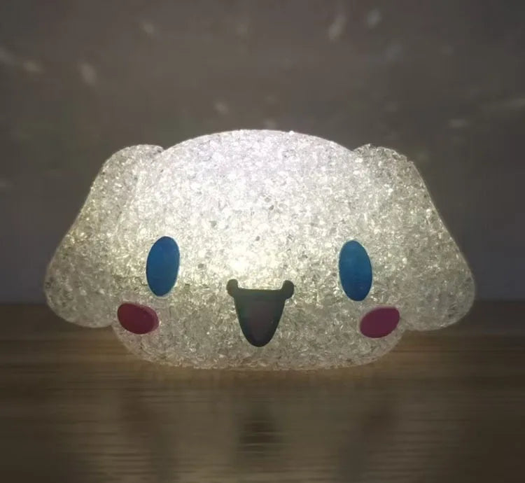 New Anime Sanrio Melody Hello Kitty Kuromi Cinnamoroll Night Light Children Toy Lamp Kawaii Doll Ornament Kids Birthday Gift