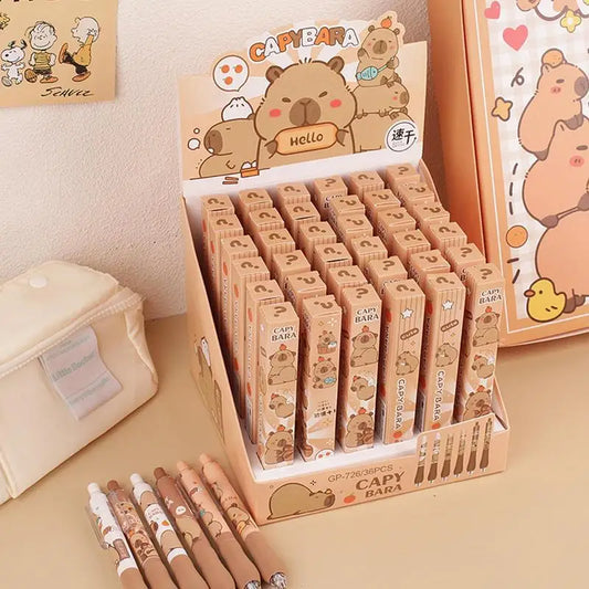 Smooth Writing Pens 0.5mm Ink Pens Writing Gel Pens Fine Point Quick Drying Capybara Themed Gel Pens For Writing Drawing 1PCS